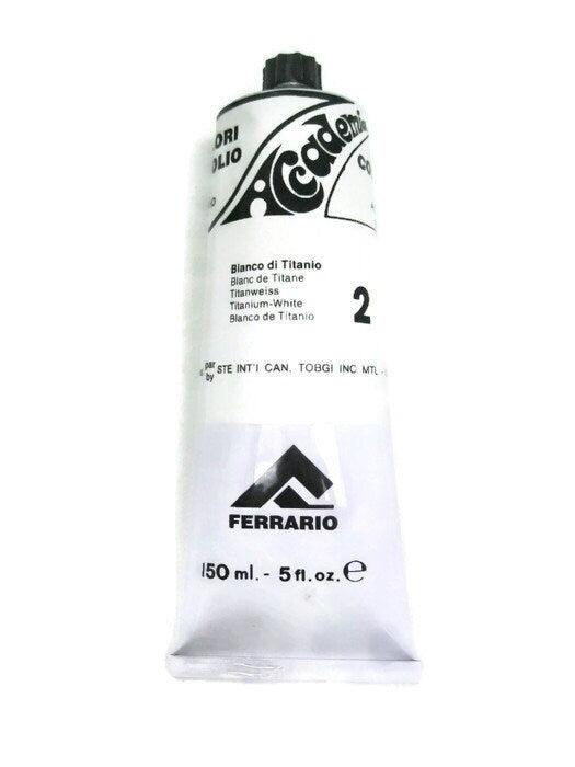 Artist Oil Paint Titanium White Ferrario Accademia 150ML (Made in Italy)
