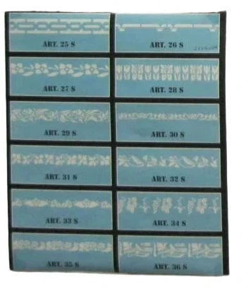 Collection Maxisten Pochoir réutilisable extra large pour bordure 21 x 90 cm n° 26 – Pinceau à pochoir inclus