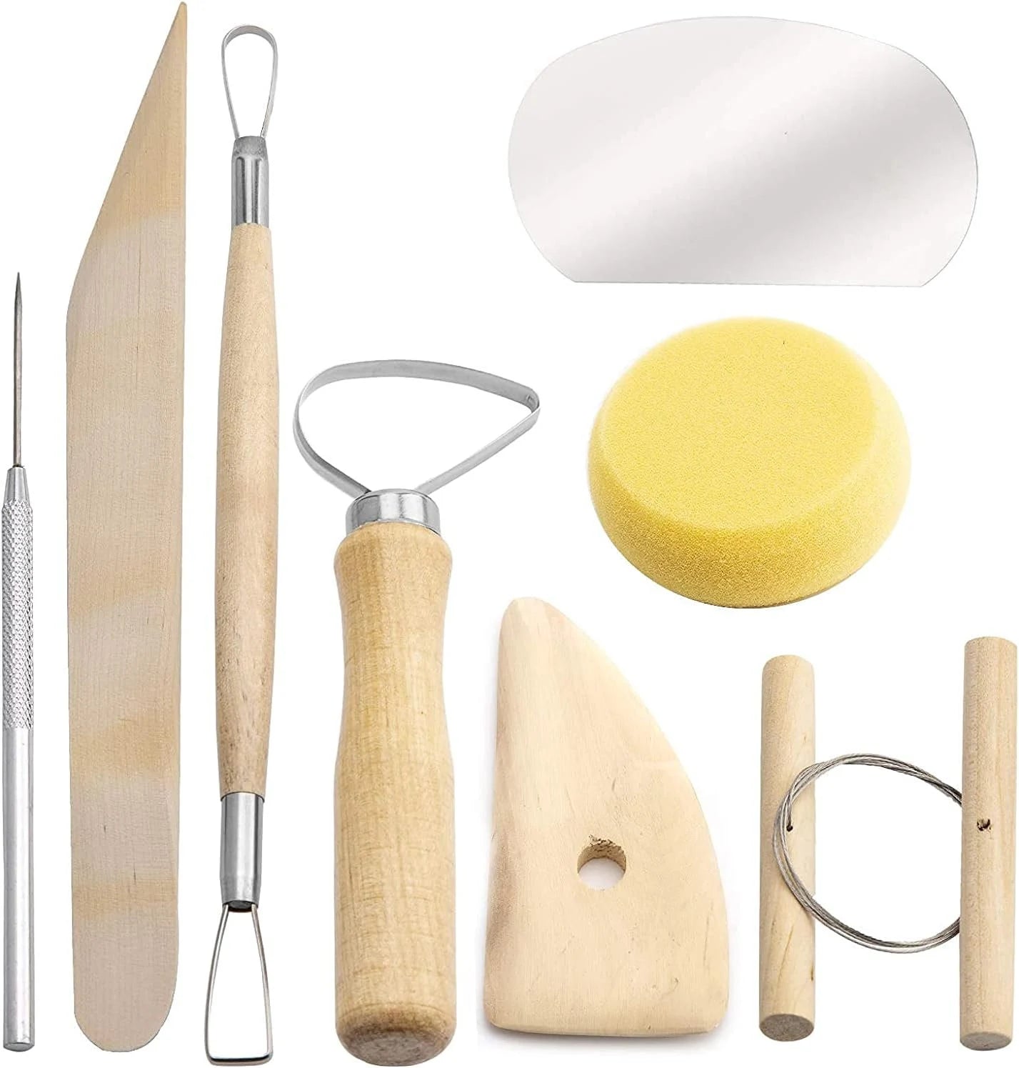 Kit de démarrage pour outils de poterie 8 pièces