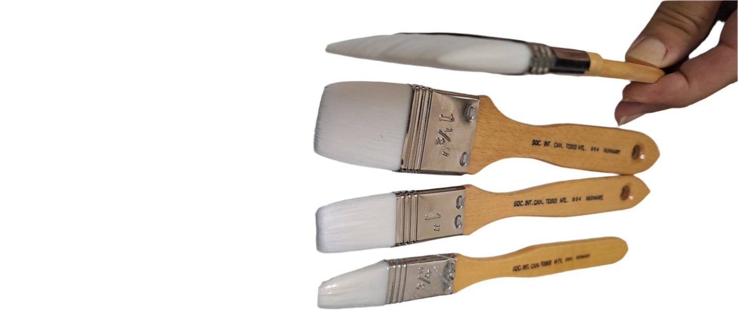 Artist Quality Synthetic White Sable Watercolor Wash brushes Made in Germany