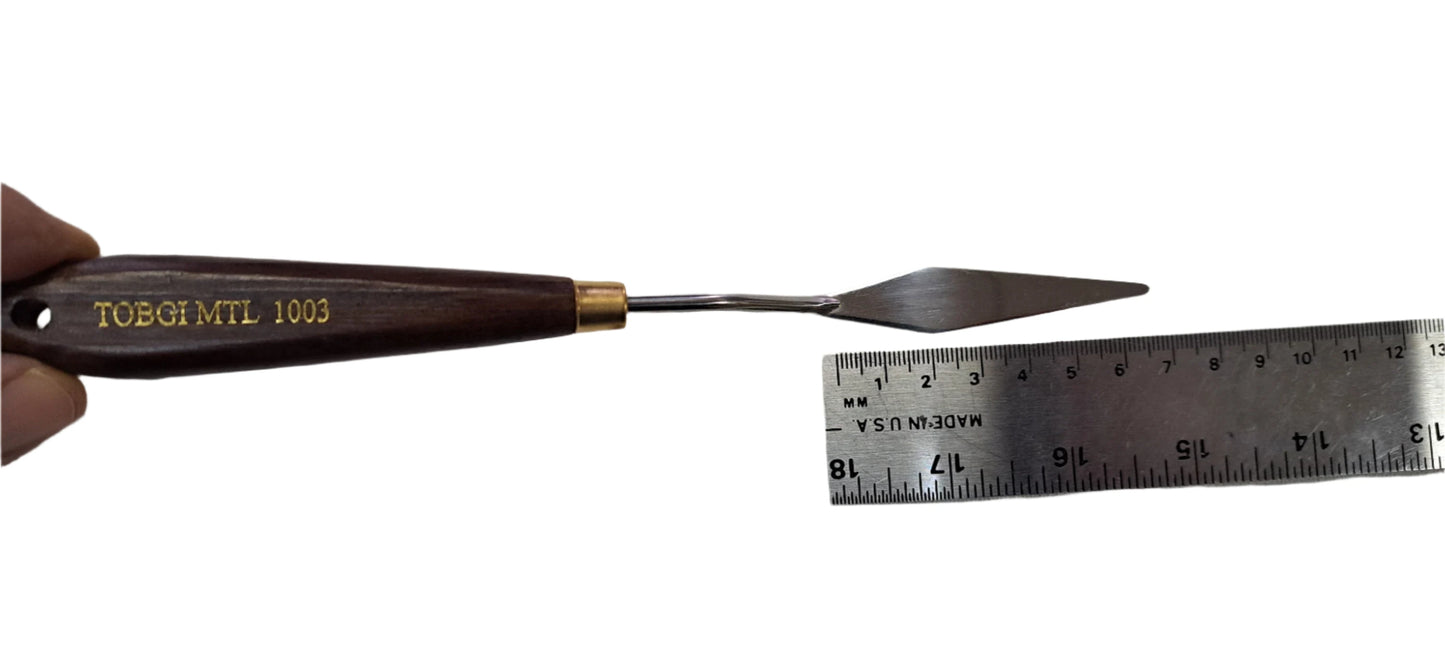 Couteau à peindre pour artistes manche en bois pour artistes