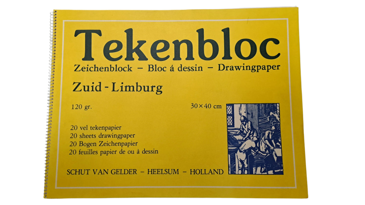 Papier à dessin d'artiste 120 gr 30x40cm  20 feuilles SCHUT VAN GELDER Fabriqué en Hollande