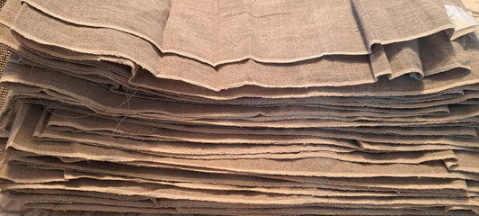 Toile de lin brut non apprêtée pliée 96'' pouces 