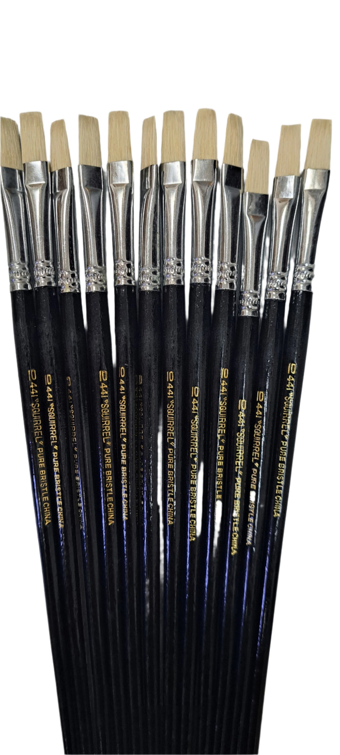 Artist Brushes White Bristle Flat shape #10 for oil and acrylic