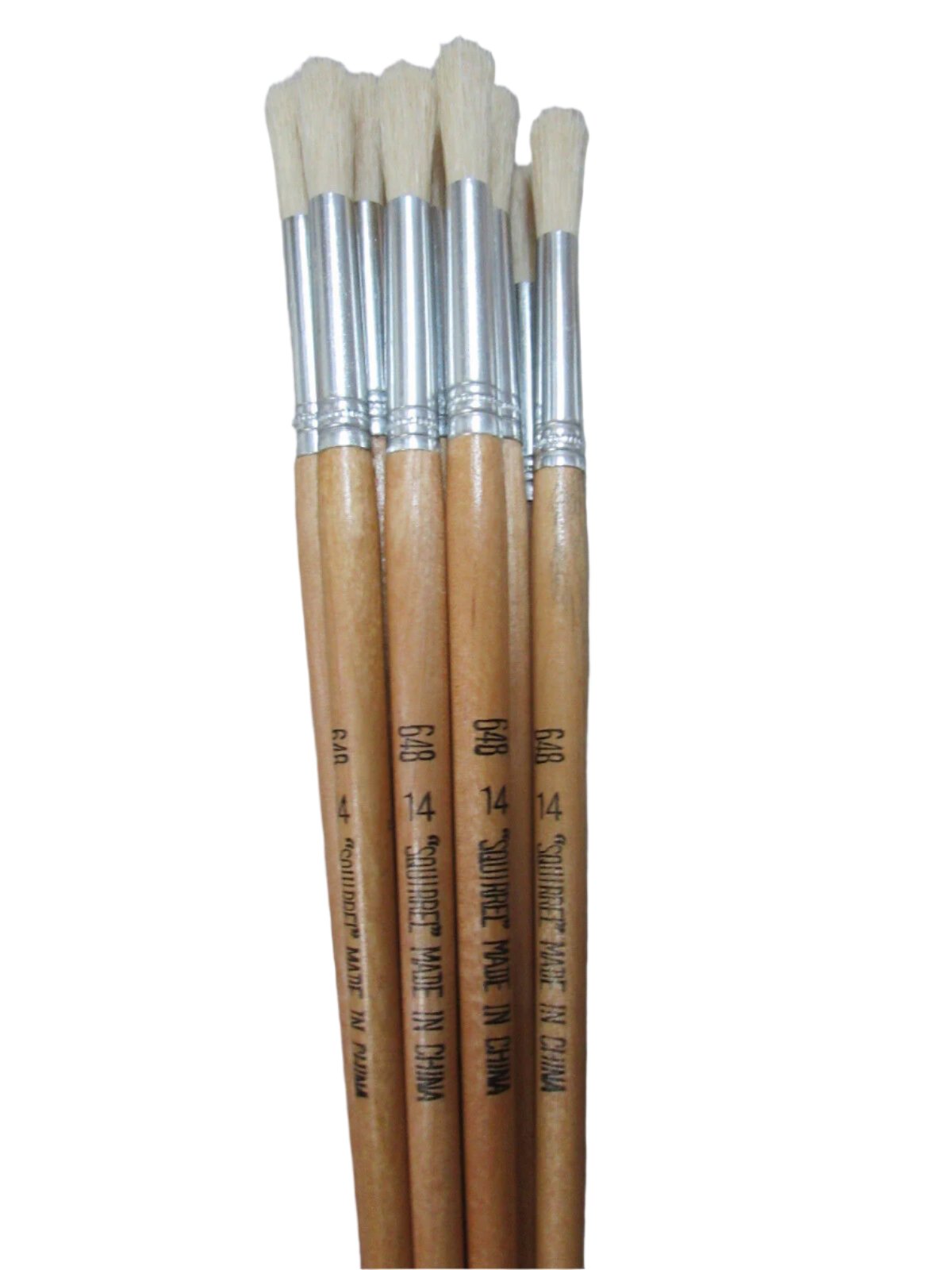 12 pinceaux d'artiste ronds à poils soies de porc pour huile et acrylique, veuillez choisir votre taille 