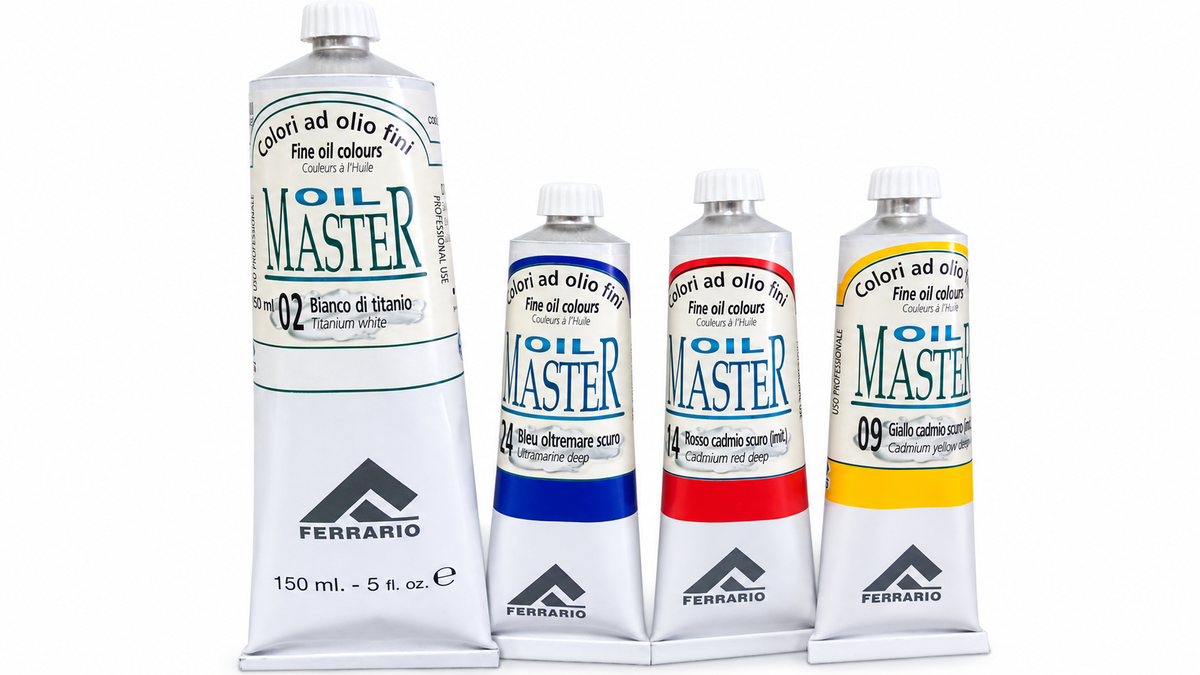 4 pcs Ferrario OIL MASTER Fine Oil Colours