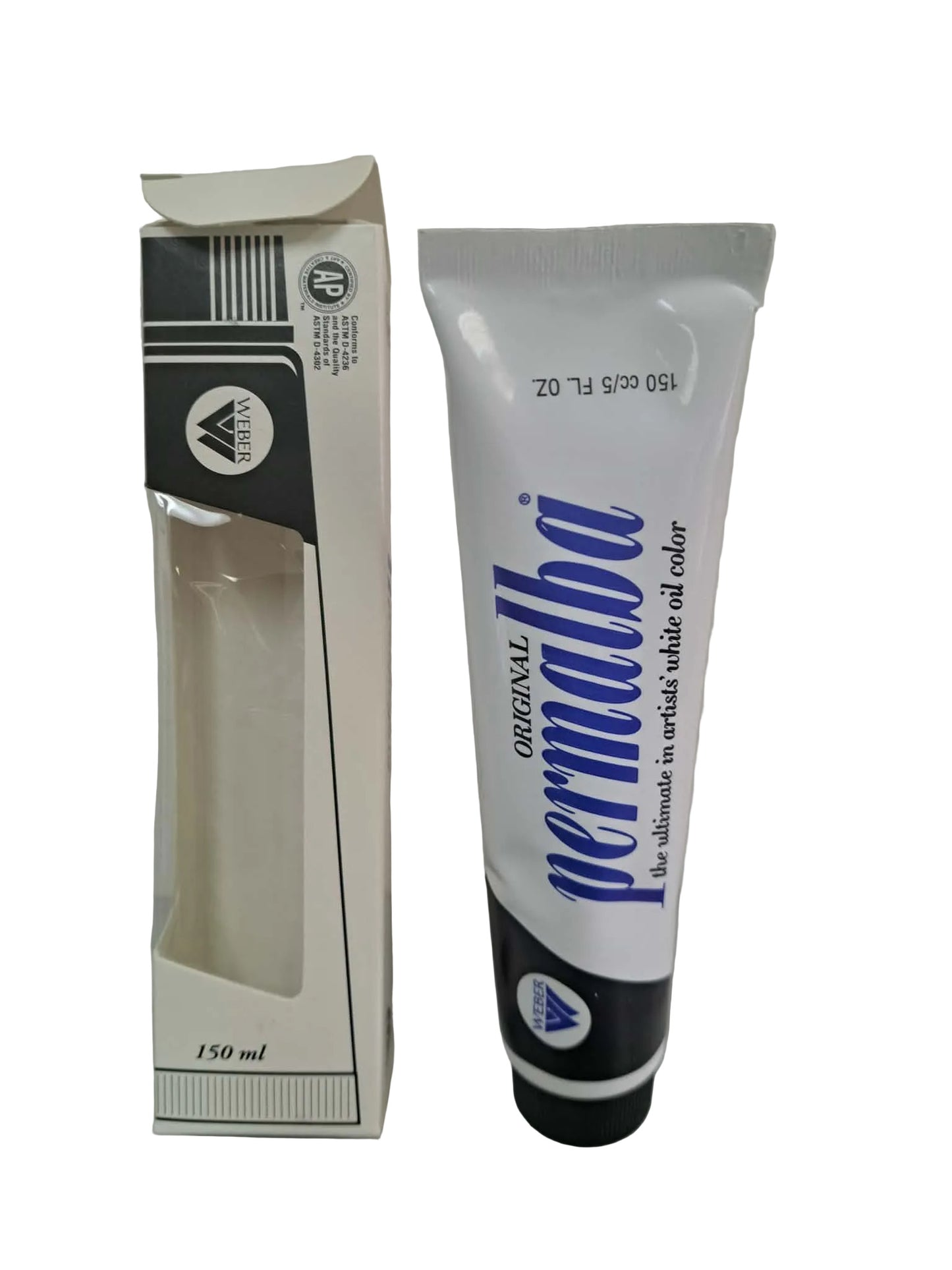 Permalba Blanc Peinture à l'Huile Professionnelle pour Artistes - Tube 150ml