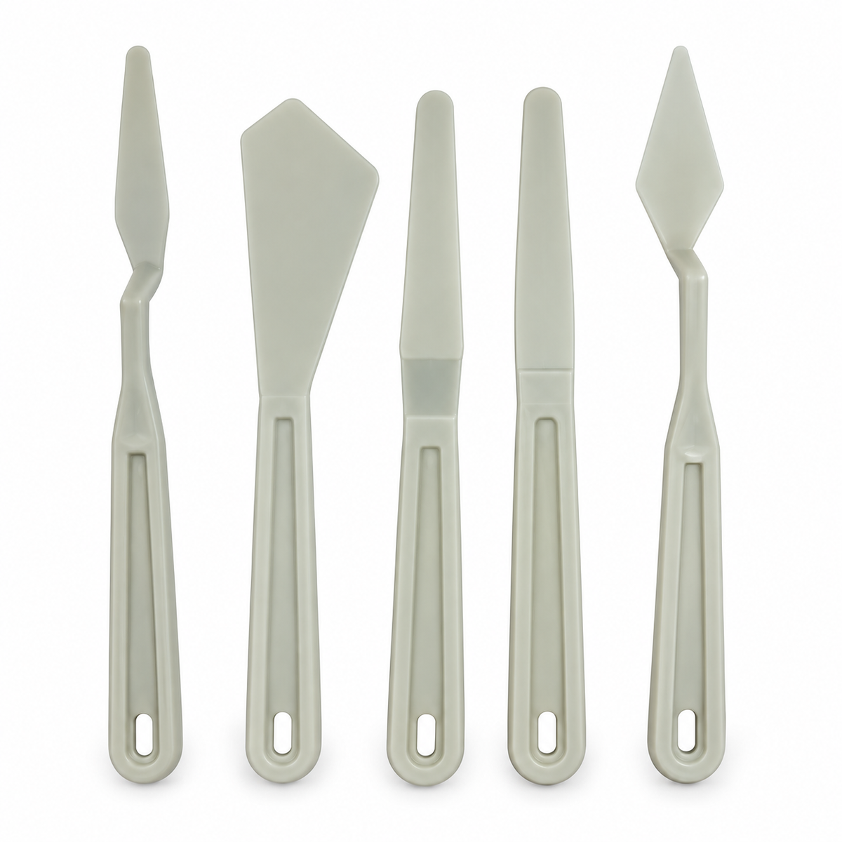 Ensemble de 5 couteaux à palette en plastique assortis pour artistes