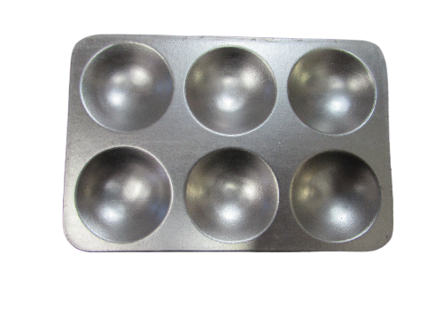 Palette de mélange en aluminium Artist rectangulaire 6 puits