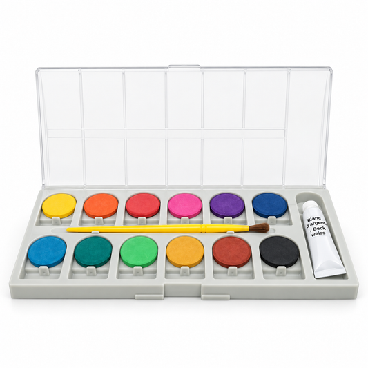 Watercolor travel Paint Set Tablets 30mm