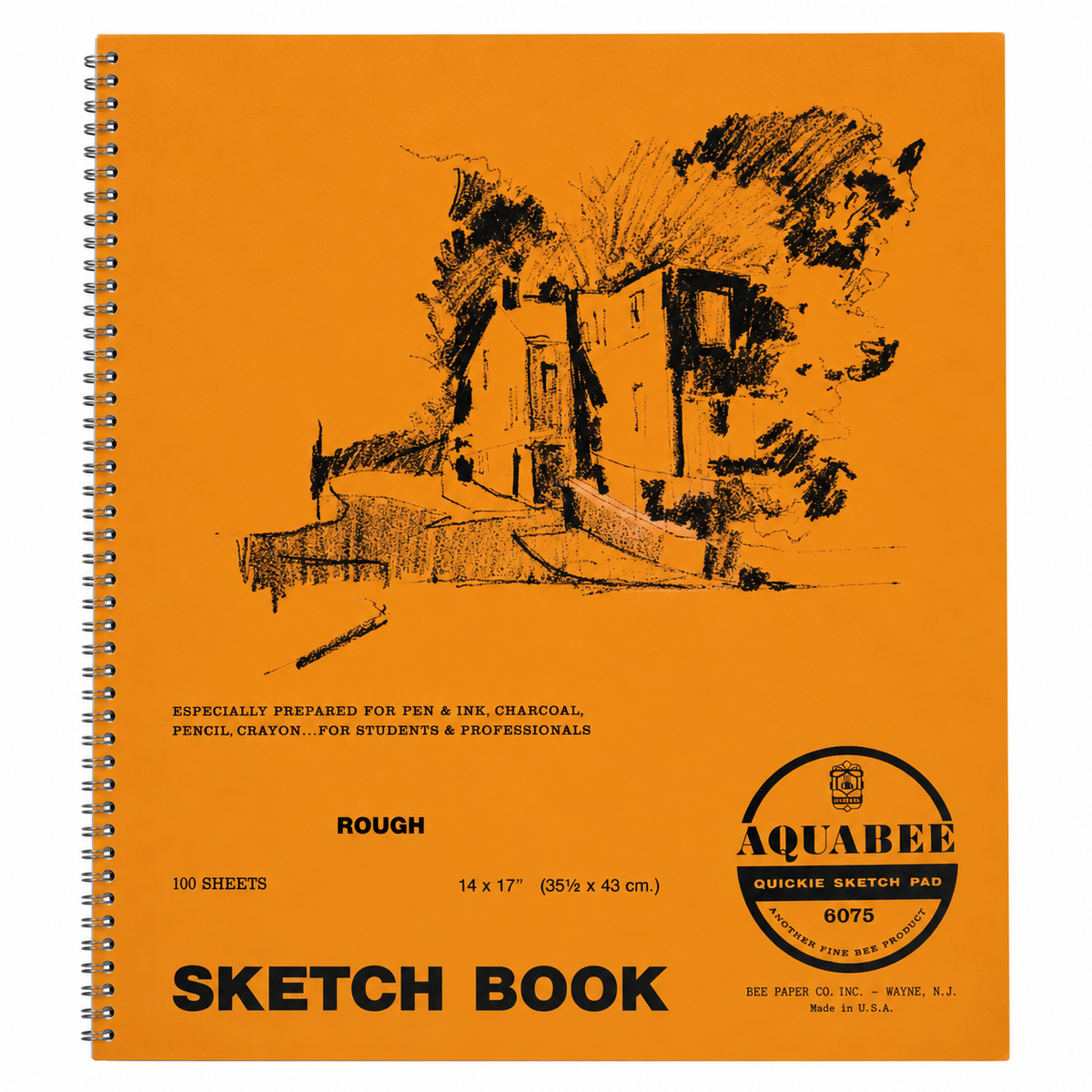 Aquabee Cahier à esquisse Sketch book 14x17'' pouces - 100 feuilles #6075R 