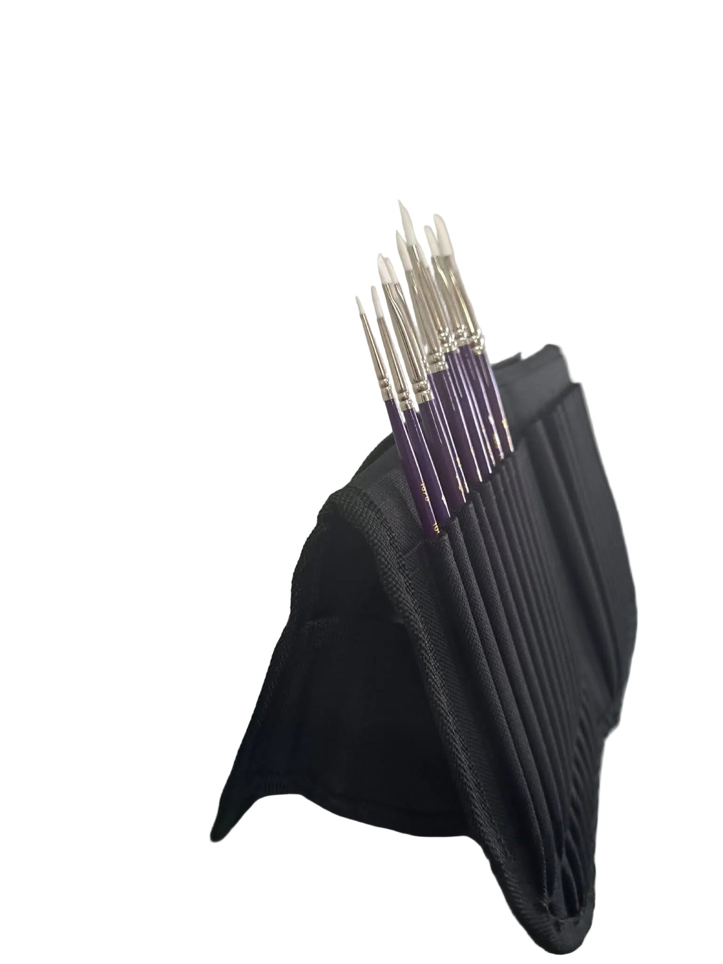 11 pcs Artist Paint Brush Set Synthetic White Sable Oil-Acrylic -Watercolor short handle with Brush Case