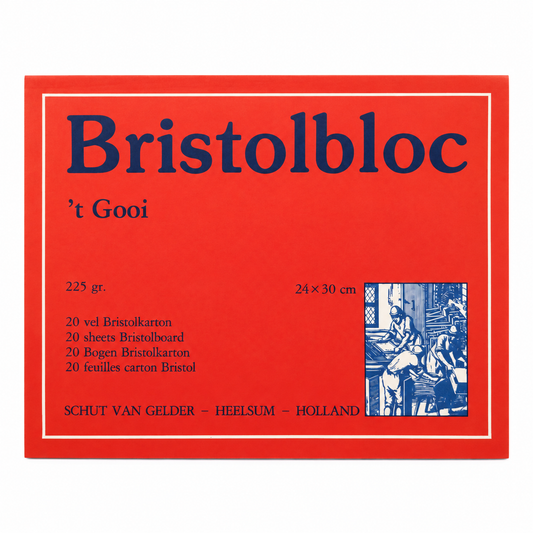 Bristolbloc 't Gooi 24x30cm 20 sheets 225gr SCHUT VAN GELDER Made in Holland