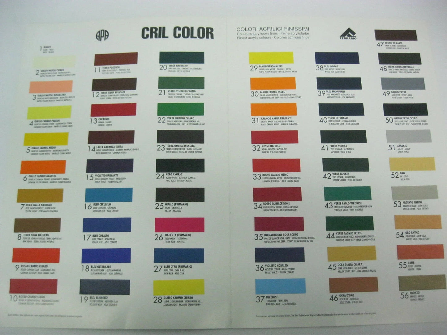 Ferrario Titanium White Peinture Acrylique Qualité Professionnelle CRIL-COLOR 150 ml Fabriqué en Italie