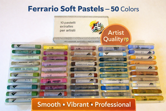 Ensemble Pastel Ferrario extrafins, de 50 pièces, bâton complet - (fabriqué en Italie)