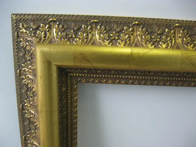 Antique GOLD LEAF Wooden Ornate Museum Gallery Frame 6 1/2 inches wide--Only available in store