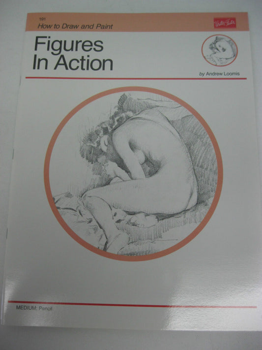 'How to Draw and Paint Figures In Action' by Andrew Loomis shows a sketch of a figure in a sitting position with a contemplative expression.