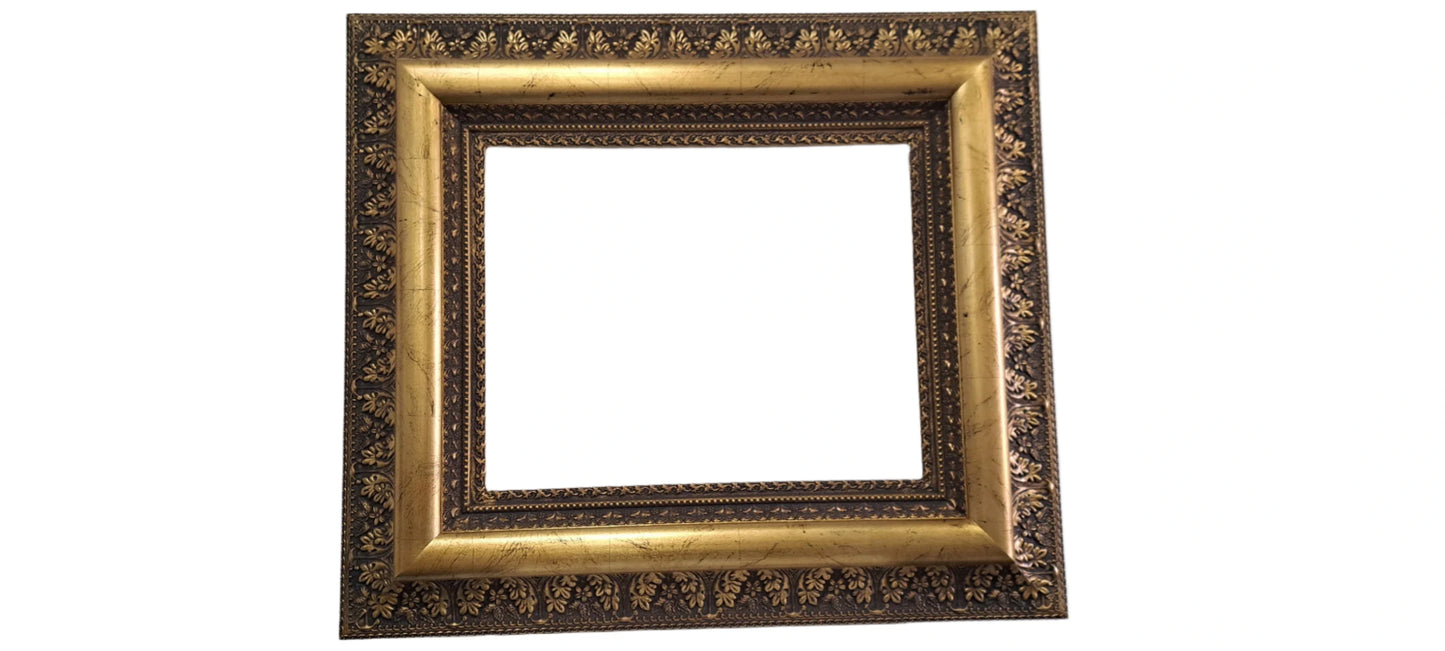 Antique GOLD LEAF Wooden Ornate Museum Gallery Frame 6 1/2 inches wide--Only available in store