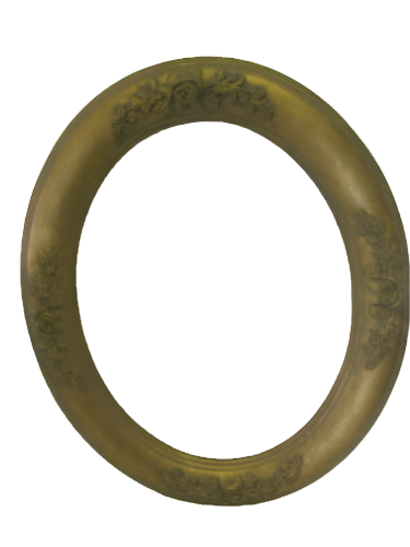 Cadre Ovale en or antique avec détails floraux, finition à la main – 11" x 14"