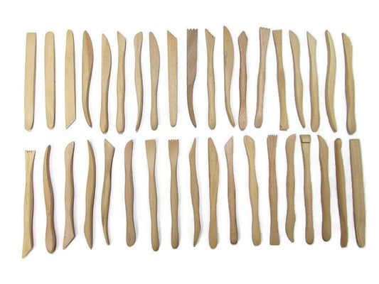 Grand ensemble de 37 pièces ébauchoirs en bois 6''