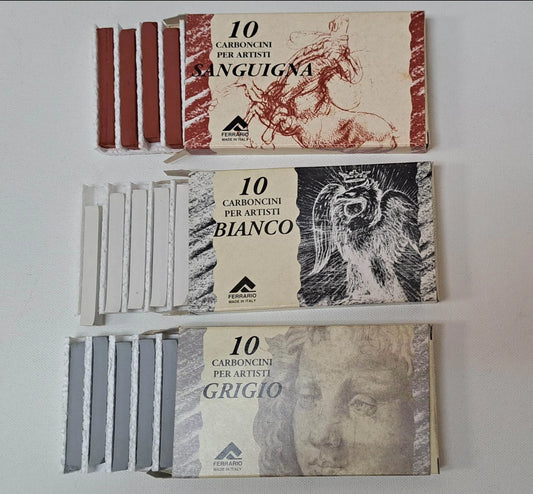 Fusain d'artiste Ferrario pour artistes -- Fabriqué en Italie