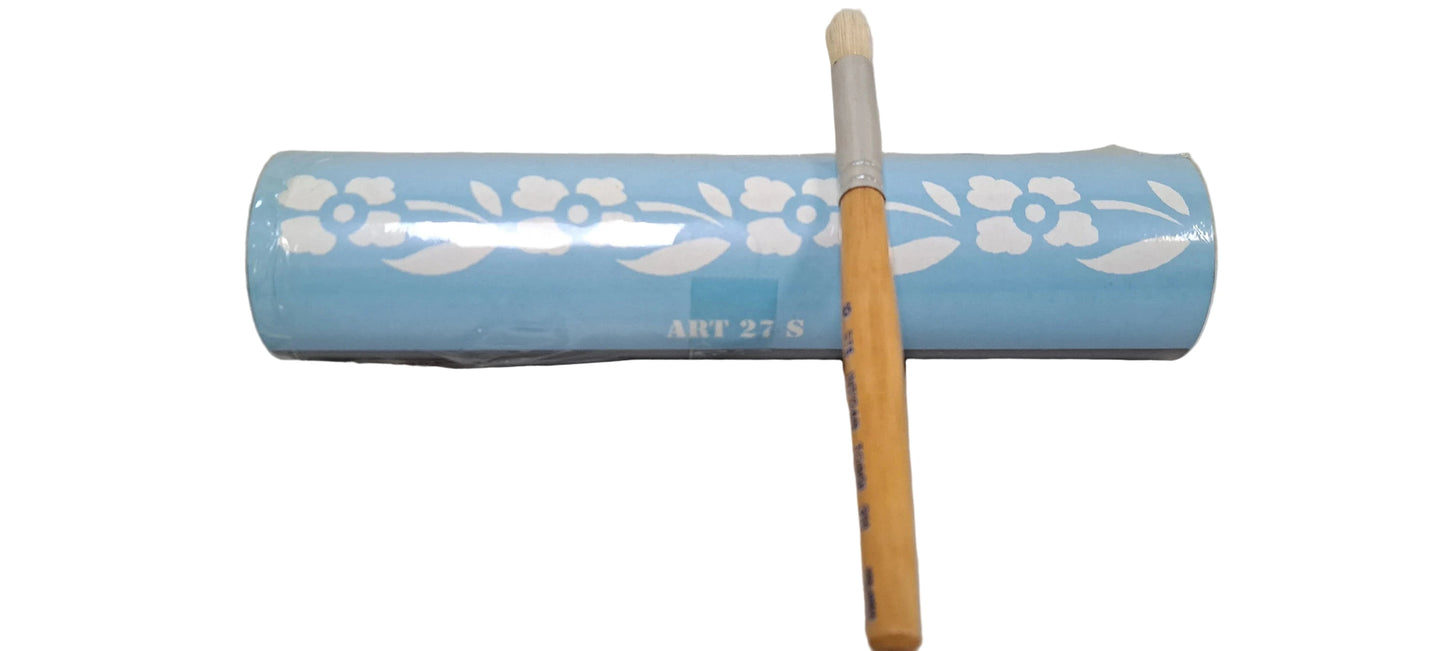 Pochoir réutilisable extra large Maxisten Collection 21 x 90 cm n° 27 – Pinceau inclus
