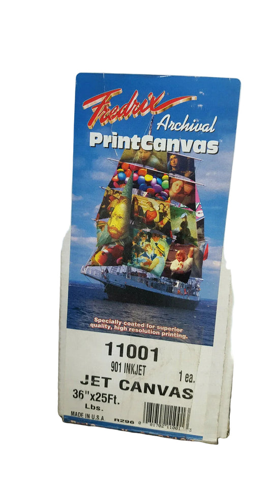 Toile d'impression Fredrix 901 pour impression à jet d'encre (polycoton) 36 po x 25 pi - Fabriquée aux États-Unis