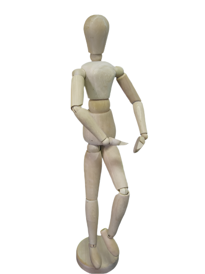 Mannequin d'artiste en bois 12'' mâle ou femelle pour dessiner et plus encore !