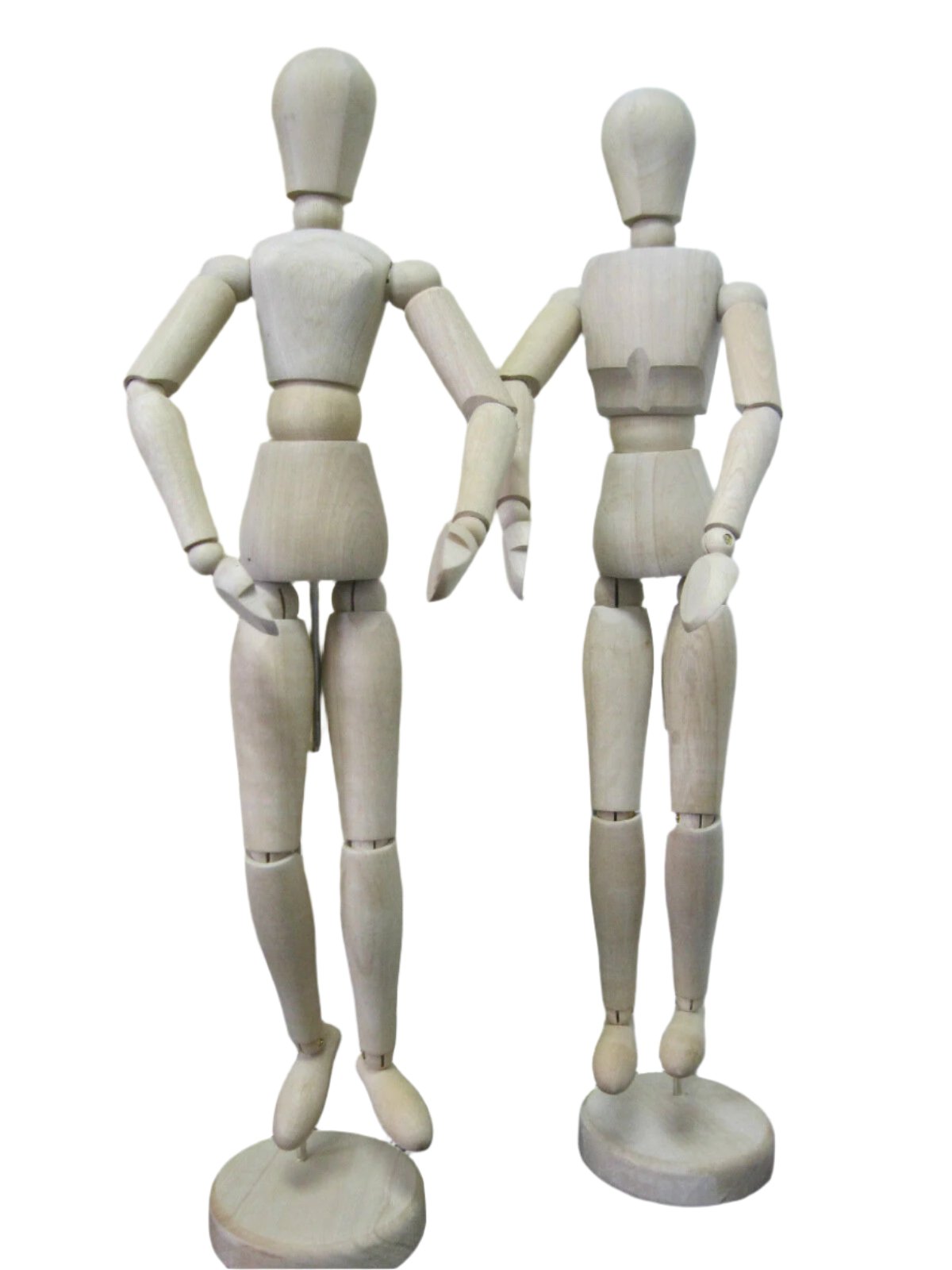Mannequin-mannequin d'artiste en bois-Femme ou Homme 16''avec support