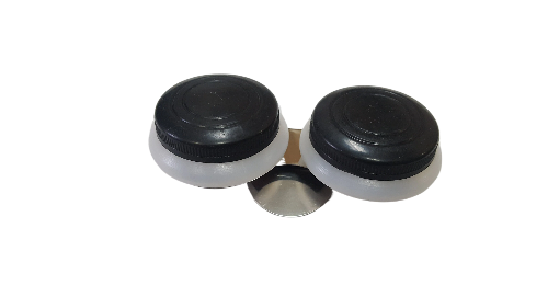 Godet double en plastique avec couvercle