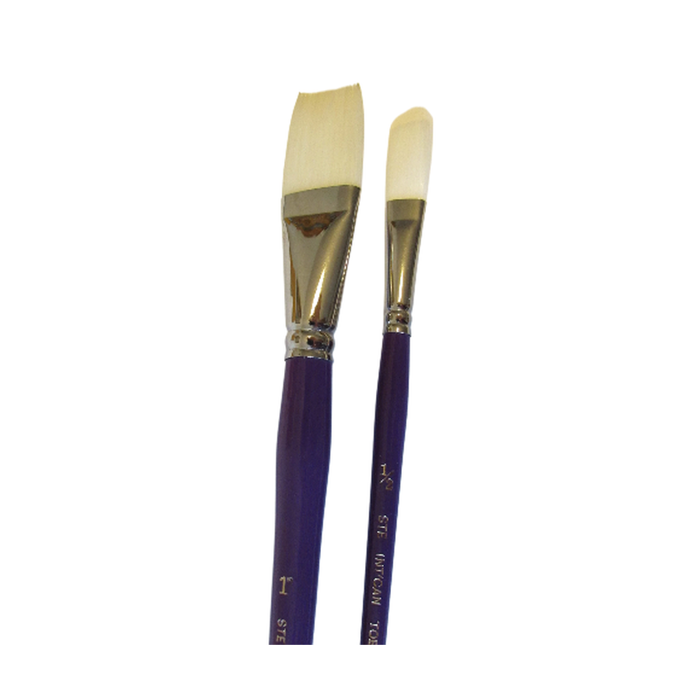Artist Quality Synthetic White Sable One Stroke Watercolor Flat Brush