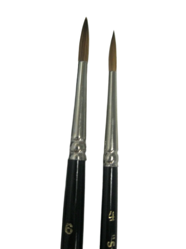 Ensemble de 2 pinceaux Matre Kolinsky  #4 et #6 Fabriqué en Allemagne