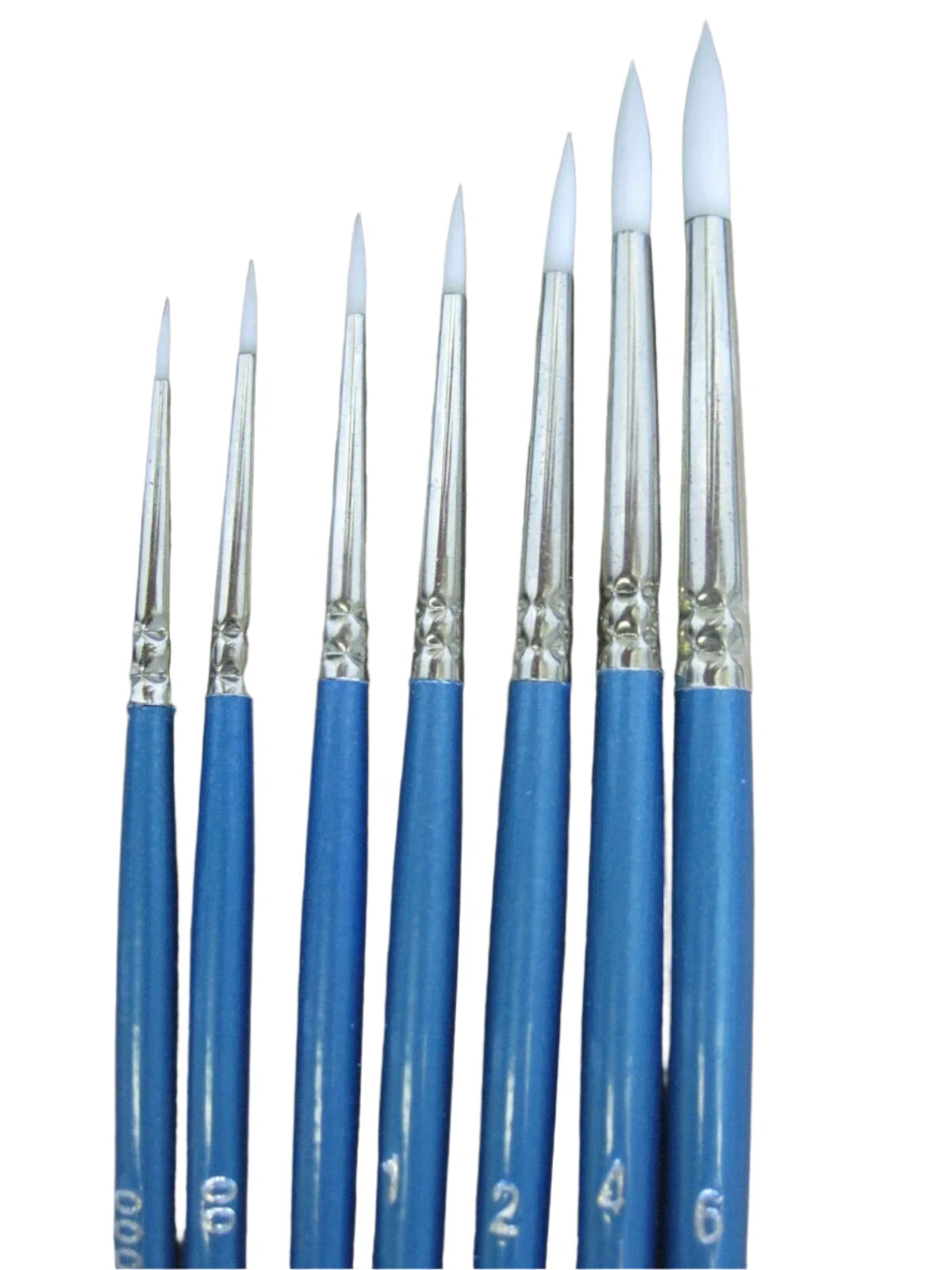 Set 7pcs Pointed Round Synthetic Detail Brushes