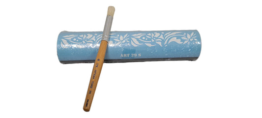 Pochoir réutilisable extra large Maxisten Collection 21 x 90 cm n° 29 – Pinceau inclus