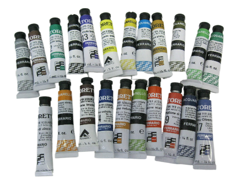 Ferrario Fine Watercolor TINTORETTO 7.5ml tubes 