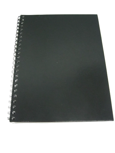 Cahier d’esquisses à dessin à couverture rigide noir 11 x 14 po - 80 feuilles 65 lb sans acide