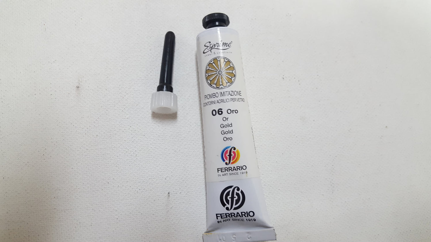 Ferrario Glass Paint Vetro Color Transparent Paint with UV filter 50ml-- Made in Italy